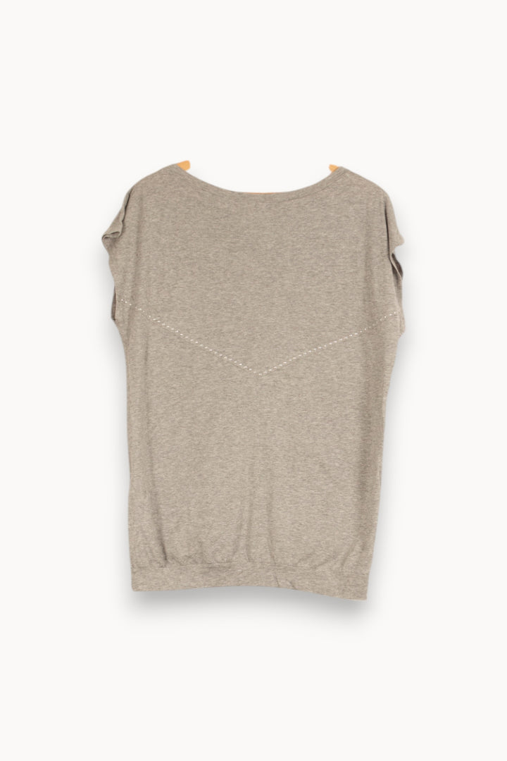 T-shirt gris - Taille XS/34 de la marque Sessùn | PARAD47905 - Vendu par Paradigme - Image 3