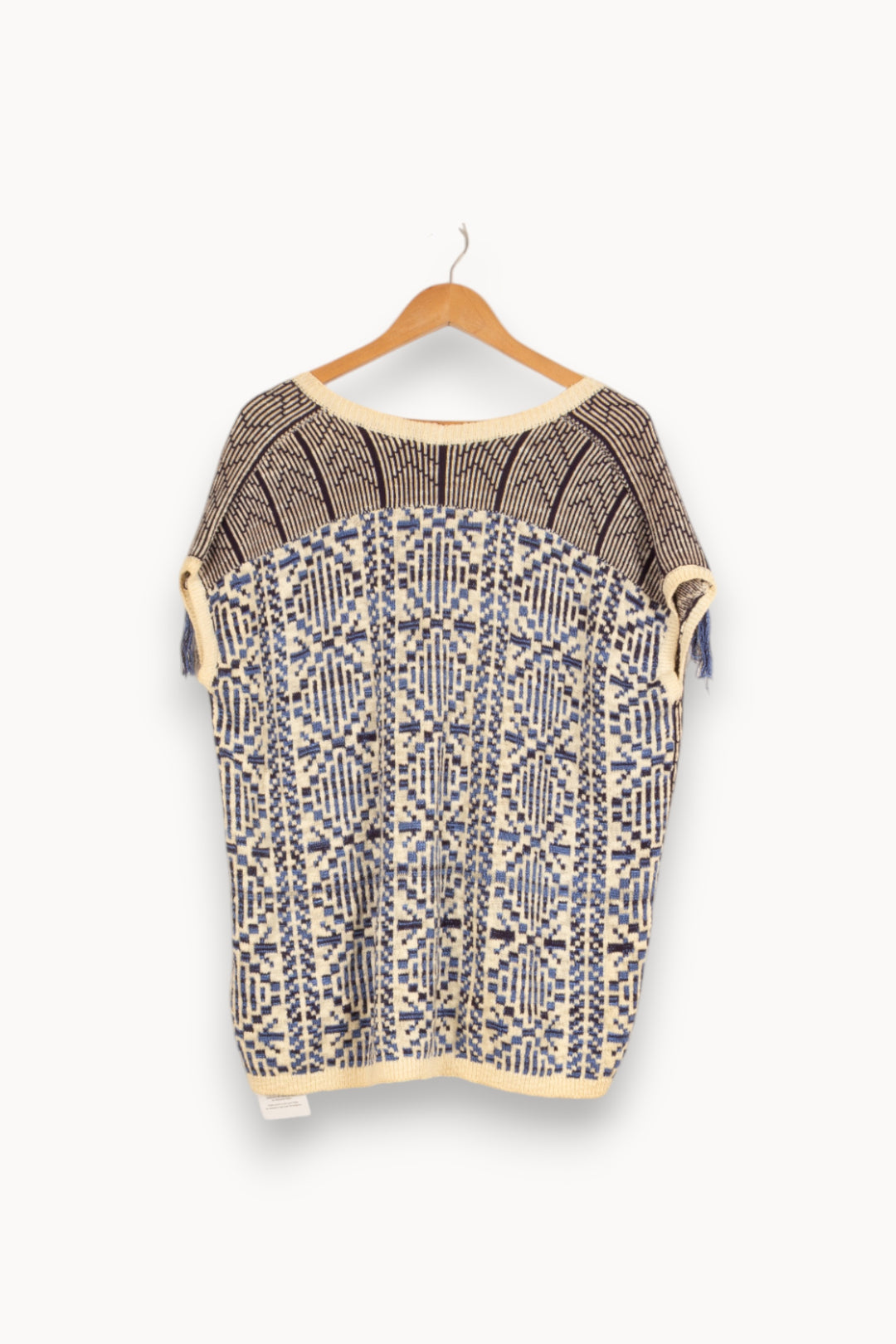 Cardigan en maille bleu et blanc - Taille S/36 de la marque Bérénice | PARAD47935 - Vendu par Paradigme - Image 3