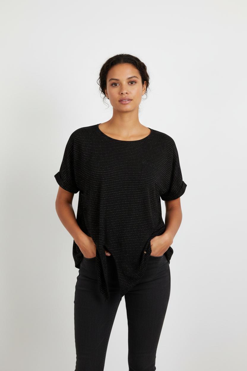 T-shirt bleu rayé - Taille M/38