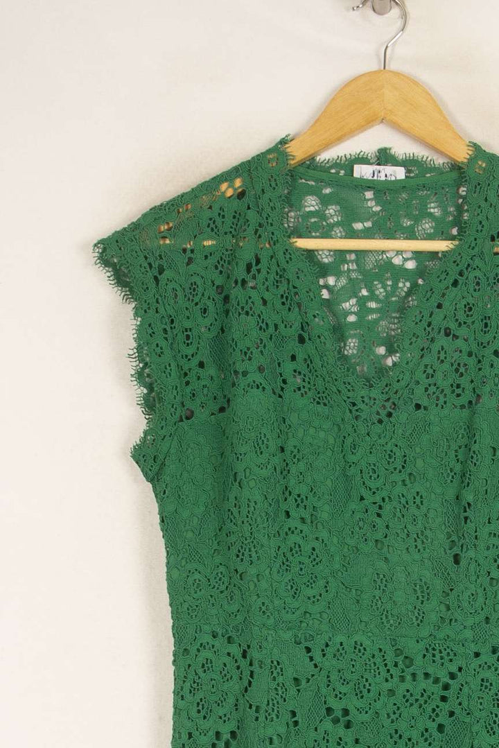 Robe en dentelle verte - Taille M/38 de la marque Claudie Pierlot | PARAD47960 - Vendu par Paradigme - Image 2