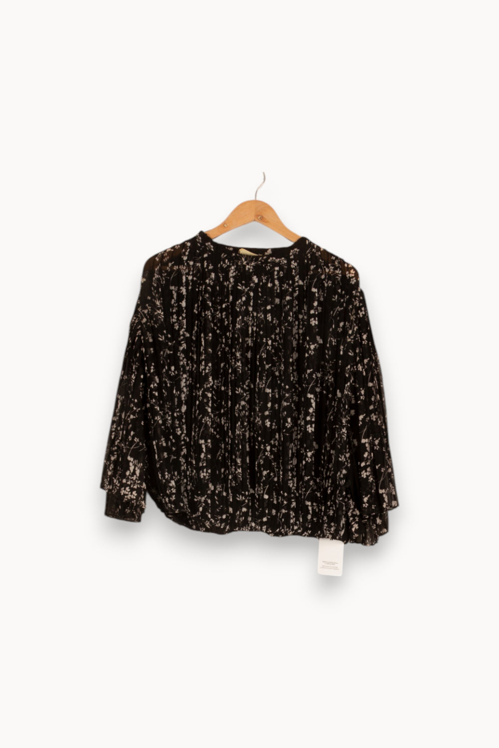 Blouse noire à motifs - Taille S/36 de la marque ba&sh | PARAD47967 - Vendu par Paradigme - Image 1