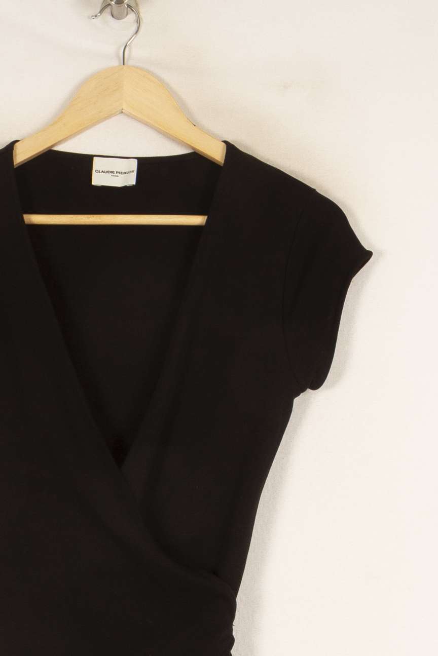 Top à nouer noir - Taille M/38 de la marque Claudie Pierlot | PARAD47991 - Vendu par Paradigme - Image 2