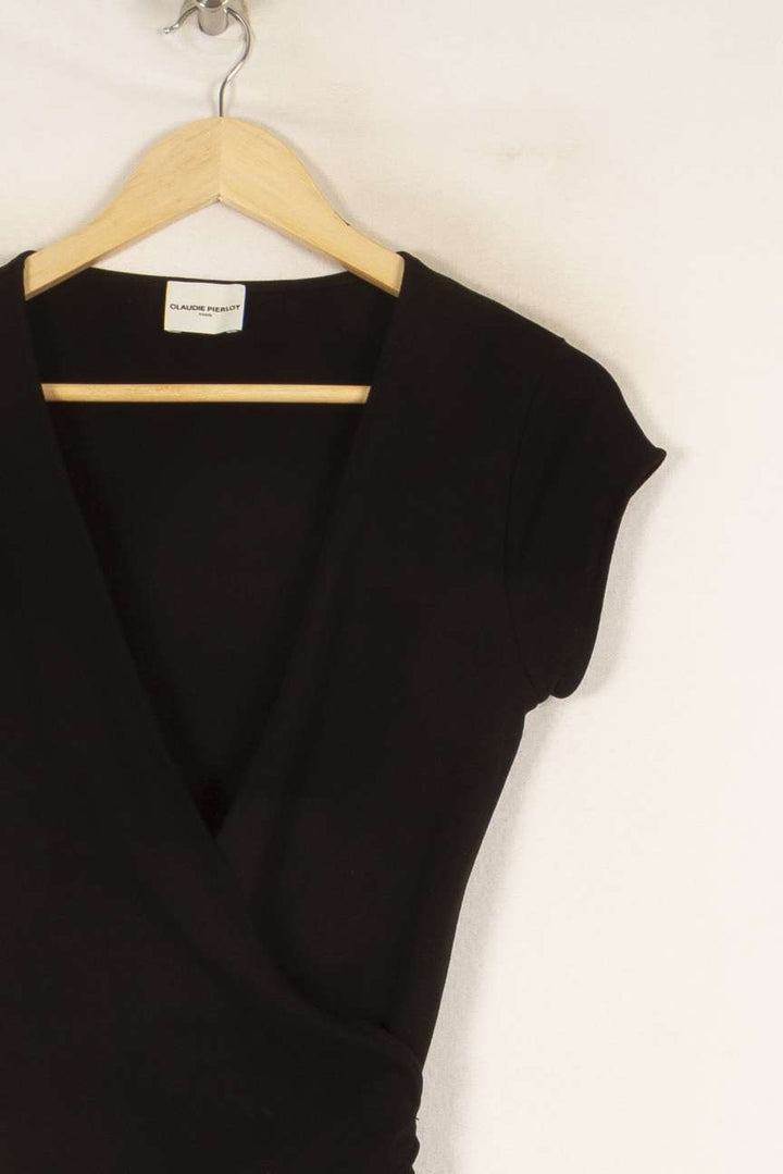 Top à nouer noir - Taille M/38 de la marque Claudie Pierlot | PARAD47991 - Vendu par Paradigme - Image 2