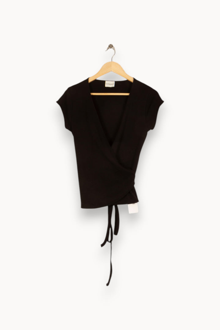 Top à nouer noir - Taille M/38 de la marque Claudie Pierlot | PARAD47991 - Vendu par Paradigme - Image 1