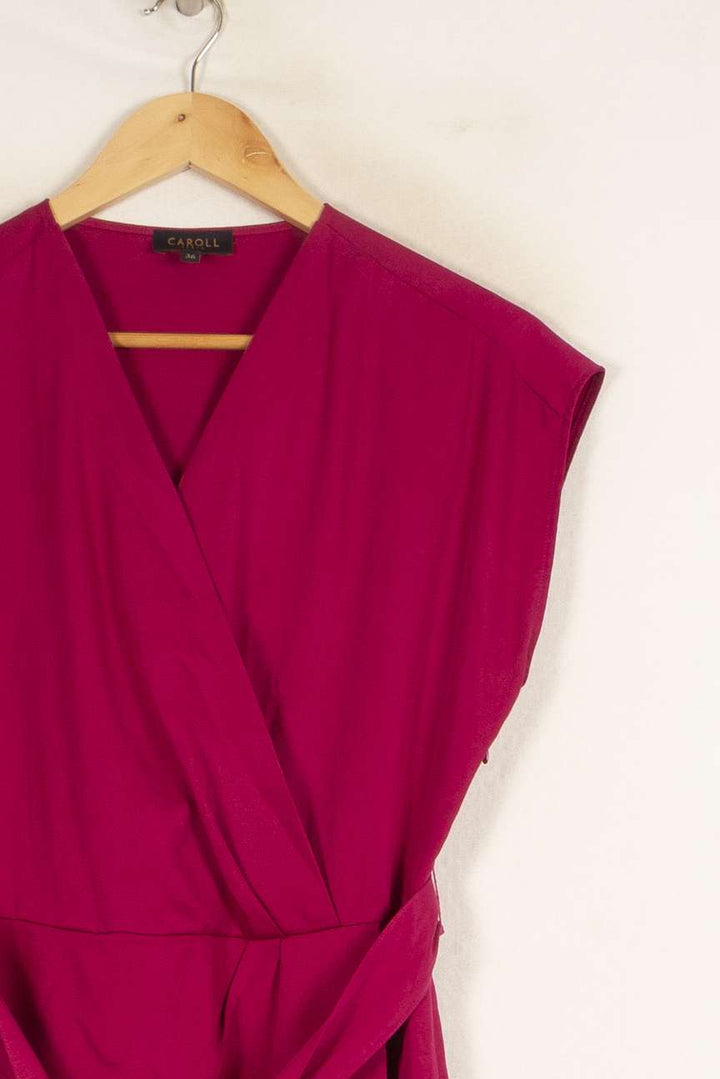 Robe rose foncé - Taille S/36 de la marque Caroll | PARAD47992 - Vendu par Paradigme - Image 2