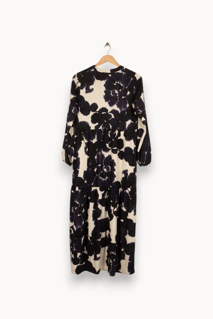 Robe longue bleue à motifs - Taille XS/34 de la marque La Fée Maraboutée | PARAD47995 - Vendu par Paradigme - Image 3