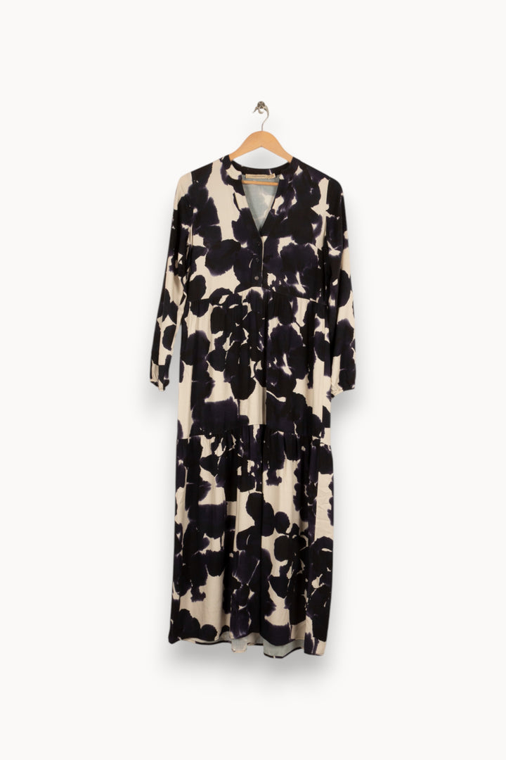 Robe longue bleue à motifs - Taille XS/34 de la marque La Fée Maraboutée | PARAD47995 - Vendu par Paradigme - Image 1
