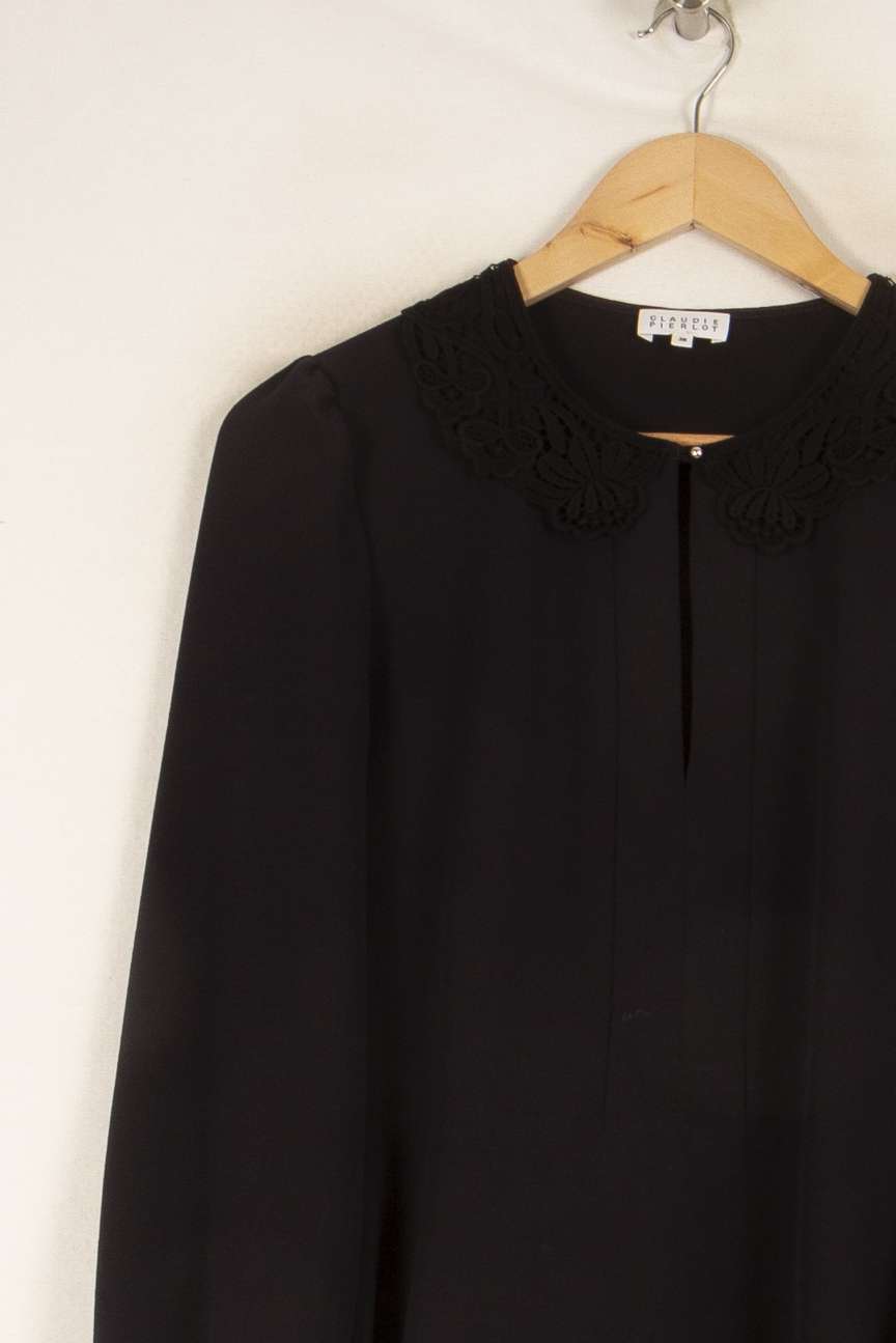 Blouse bleu foncé - Taille M/38 de la marque Claudie Pierlot | PARAD47997 - Vendu par Paradigme - Image 2