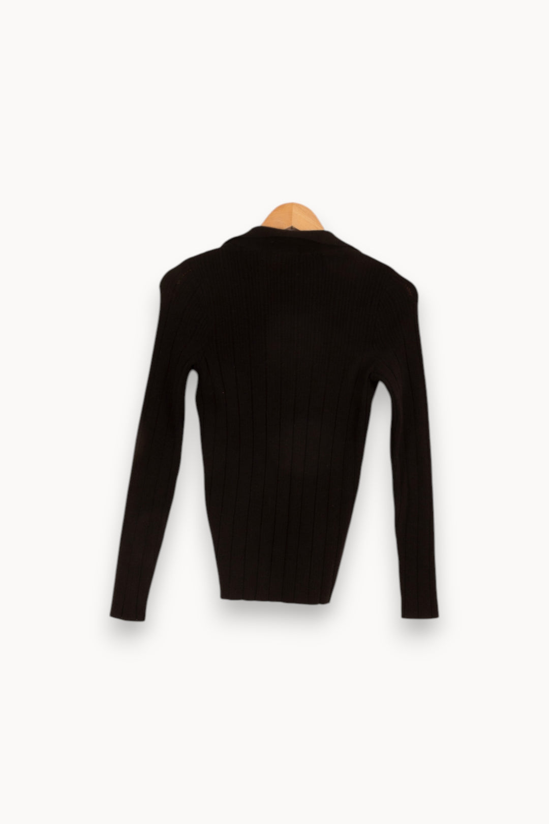 Pull côtelé noir - Taille XS/34 de la marque La Fée Maraboutée | PARAD48002 - Vendu par Paradigme - Image 3