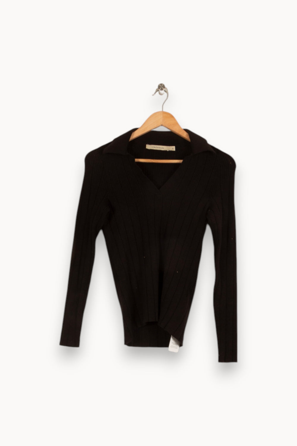 Pull côtelé noir - Taille XS/34 de la marque La Fée Maraboutée | PARAD48002 - Vendu par Paradigme - Image 1