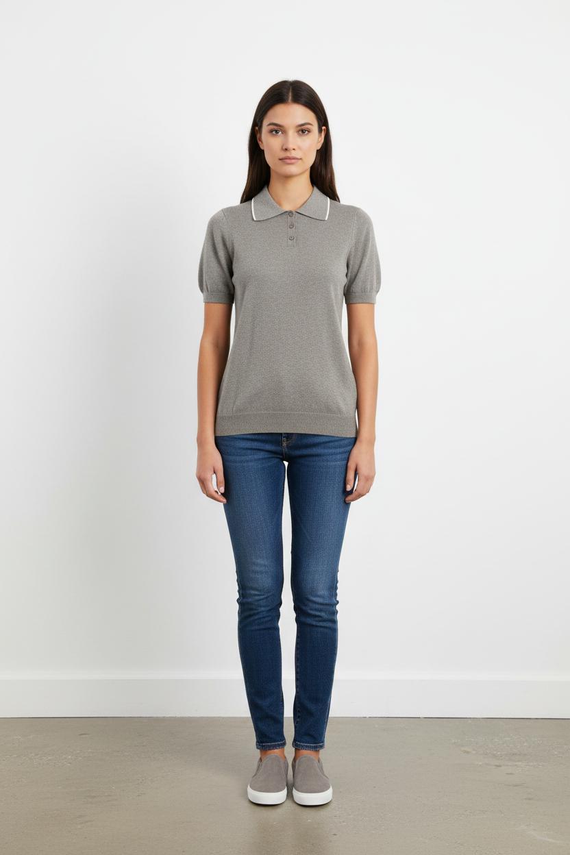 Polo gris - Taille S/36
