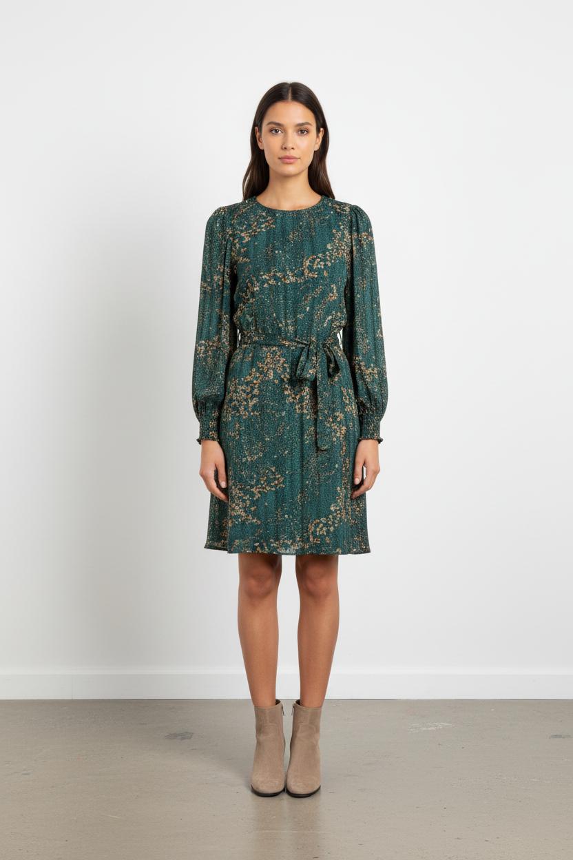 Robe verte à motifs - Taille S/36