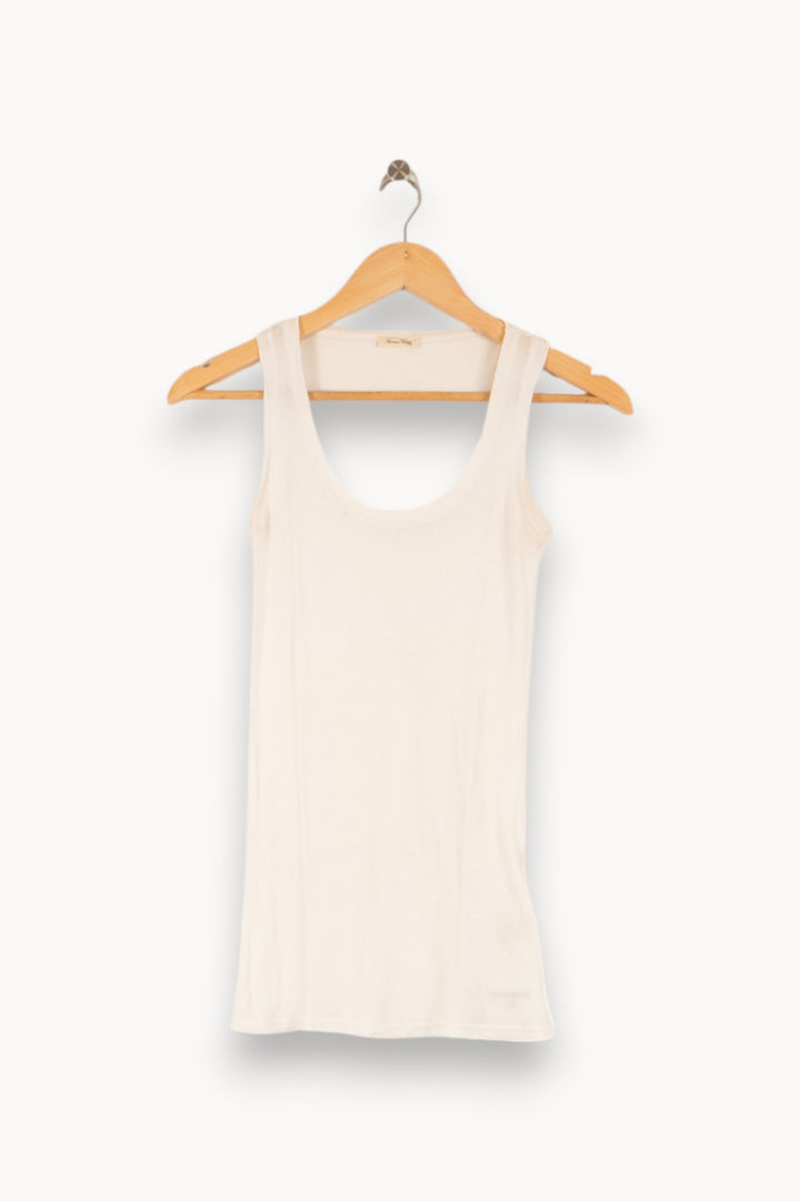 Top & Débardeur Blanc - Taille S/36 de la marque American Vintage | PARAD48036 - Vendu par Paradigme - Image 2