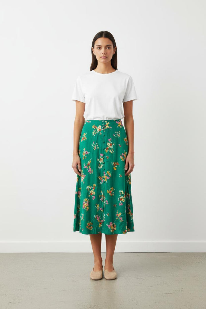 Jupe Midi Verte - Taille S/36