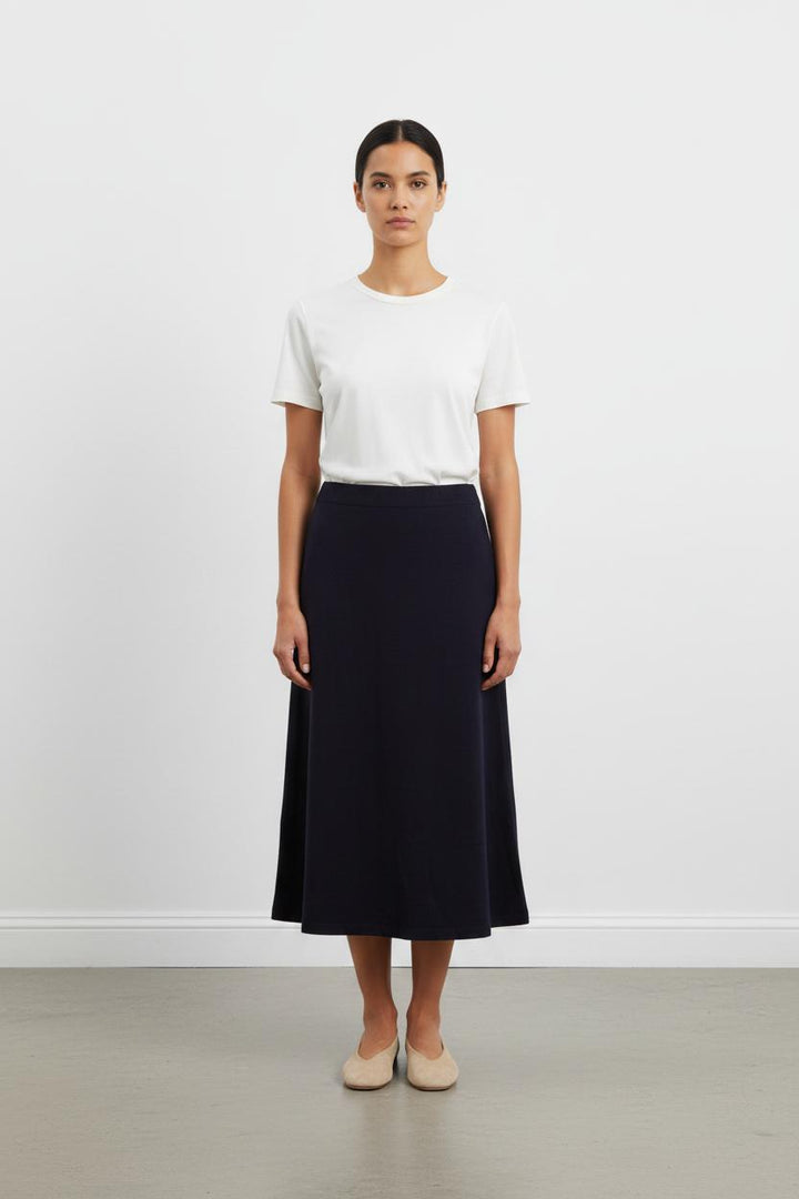 Jupe Midi Bleue Marine - Taille S/36