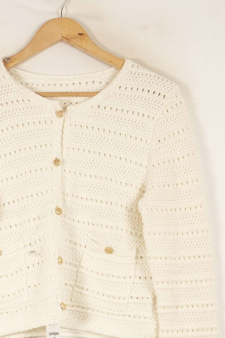 Cardigan Blanc - Taille S/36 de la marque Petite Mendigote | PARAD48089 - Vendu par Paradigme - Image 3