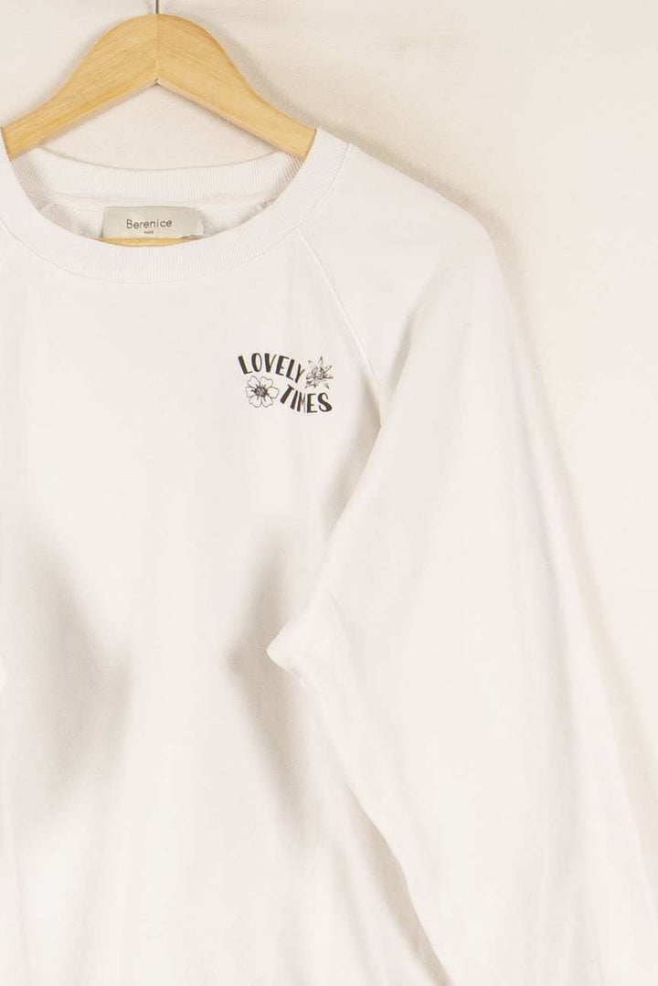 Sweat Blanc - Taille M/38 de la marque Bérénice | PARAD48102 - Vendu par Paradigme - Image 3