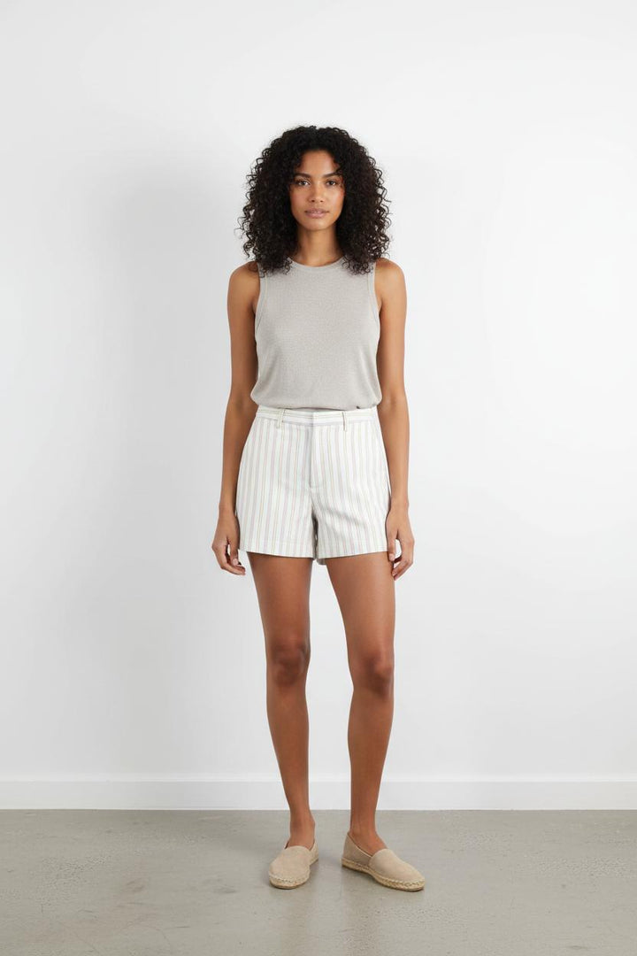 Short Blanc à Rayures - Taille M/38
