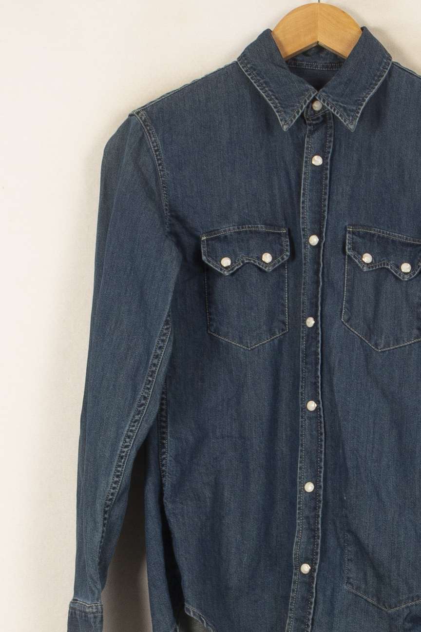 Chemise en Jean Bleue - Taille XS/34 de la marque The Kooples | PARAD48115 - Vendu par Paradigme - Image 3