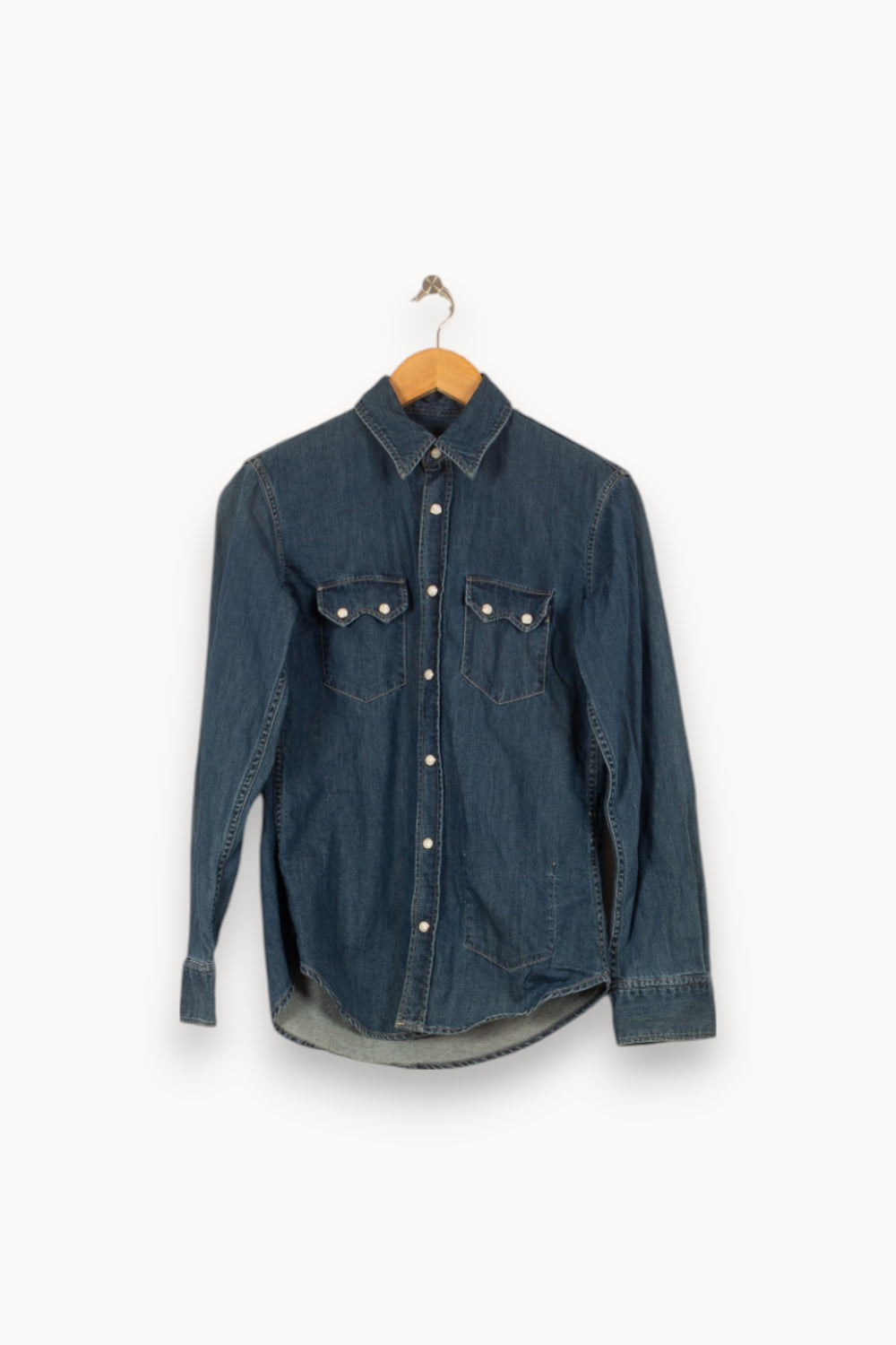 Chemise en Jean Bleue - Taille XS/34 de la marque The Kooples | PARAD48115 - Vendu par Paradigme - Image 2