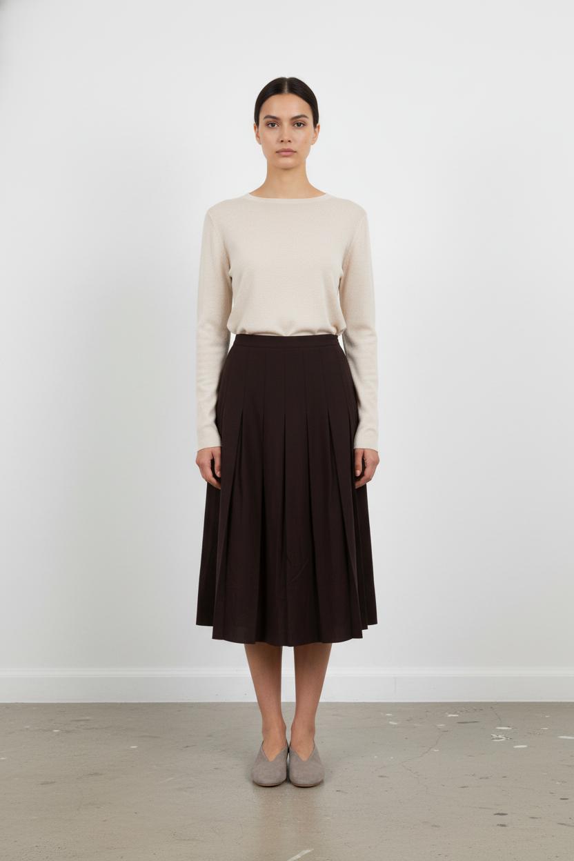 Jupe Midi Plissée - Taille S/36