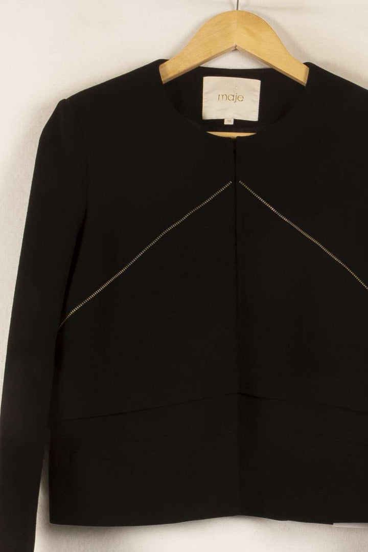 Veste Noire - Taille M/38 de la marque Maje | PARAD48146 - Vendu par Paradigme - Image 3