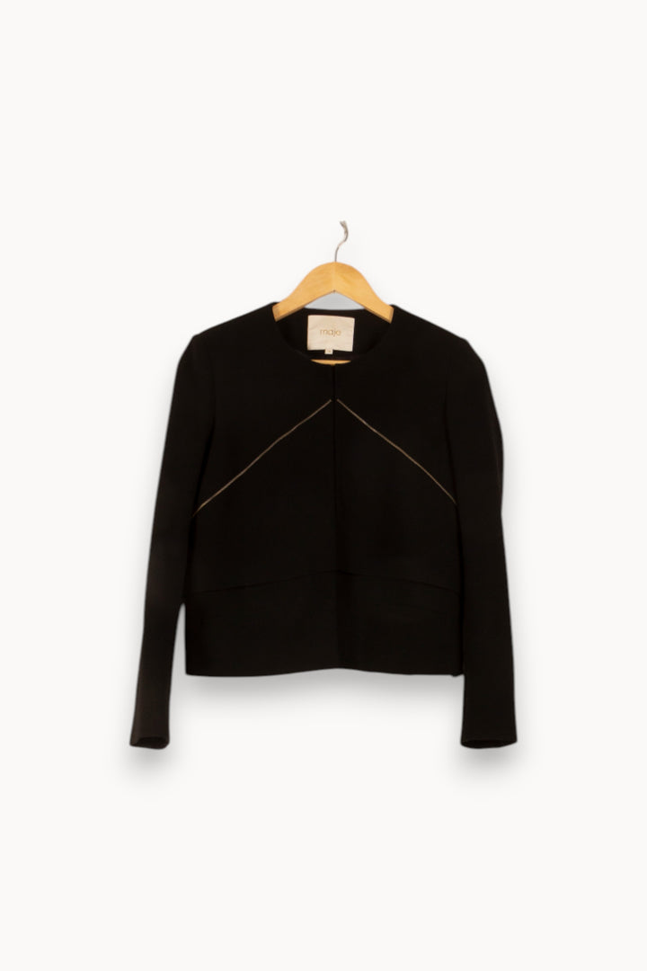 Veste Noire - Taille M/38 de la marque Maje | PARAD48146 - Vendu par Paradigme - Image 2