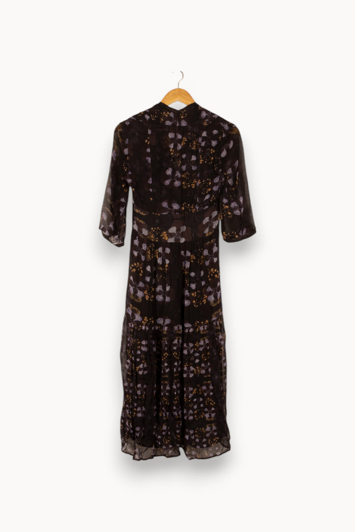 Robe Longue Noire et Violette - Taille XS/34 de la marque ba&sh | PARAD48193 - Vendu par Paradigme - Image 4