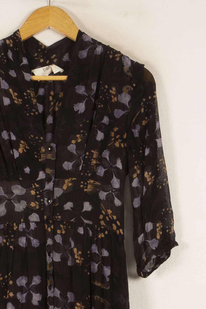 Robe Longue Noire et Violette - Taille XS/34 de la marque ba&sh | PARAD48193 - Vendu par Paradigme - Image 3
