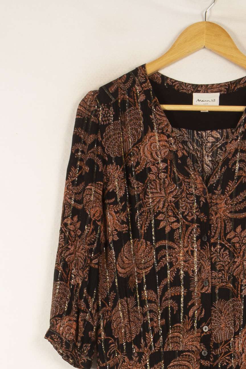 Robe Longue Noire et Marron - Taille M/38 de la marque Maison 123 | PARAD48276 - Vendu par Paradigme - Image 3