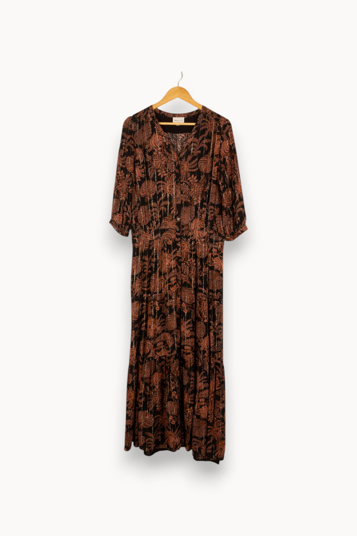 Robe Longue Noire et Marron - Taille M/38 de la marque Maison 123 | PARAD48276 - Vendu par Paradigme - Image 2