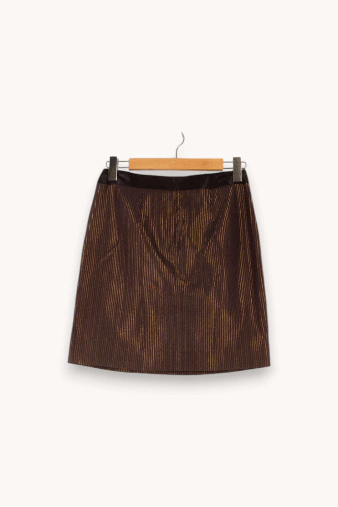 Jupe Courte Noire et Dorée - Taille M/38 de la marque Caroll | PARAD48277 - Vendu par Paradigme - Image 4