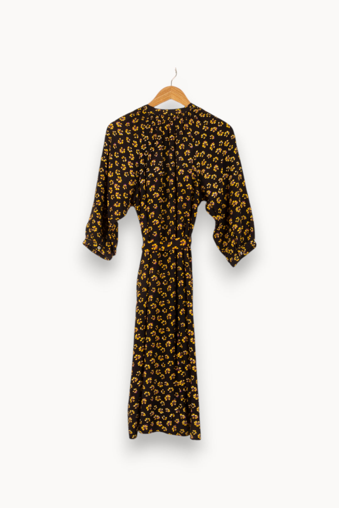 Robe Midi Noire et Jaune - Taille M/38 de la marque Garance Paris | PARAD48278 - Vendu par Paradigme - Image 4