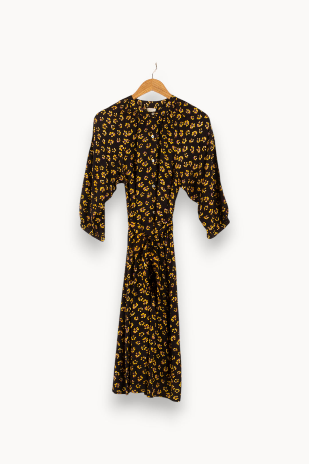 Robe Midi Noire et Jaune - Taille M/38 de la marque Garance Paris | PARAD48278 - Vendu par Paradigme - Image 2
