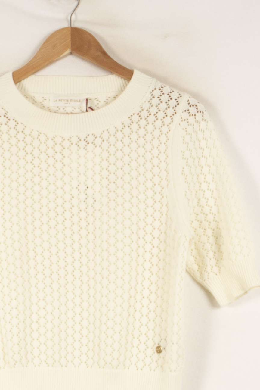 Pull Blanc - Taille S/36 de la marque La Petite Etoile | PARAD48283 - Vendu par Paradigme - Image 3