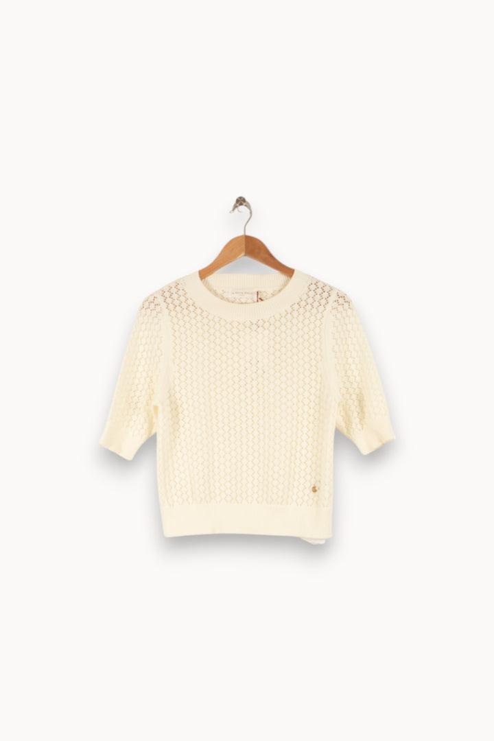 Pull Blanc - Taille S/36 de la marque La Petite Etoile | PARAD48283 - Vendu par Paradigme - Image 2