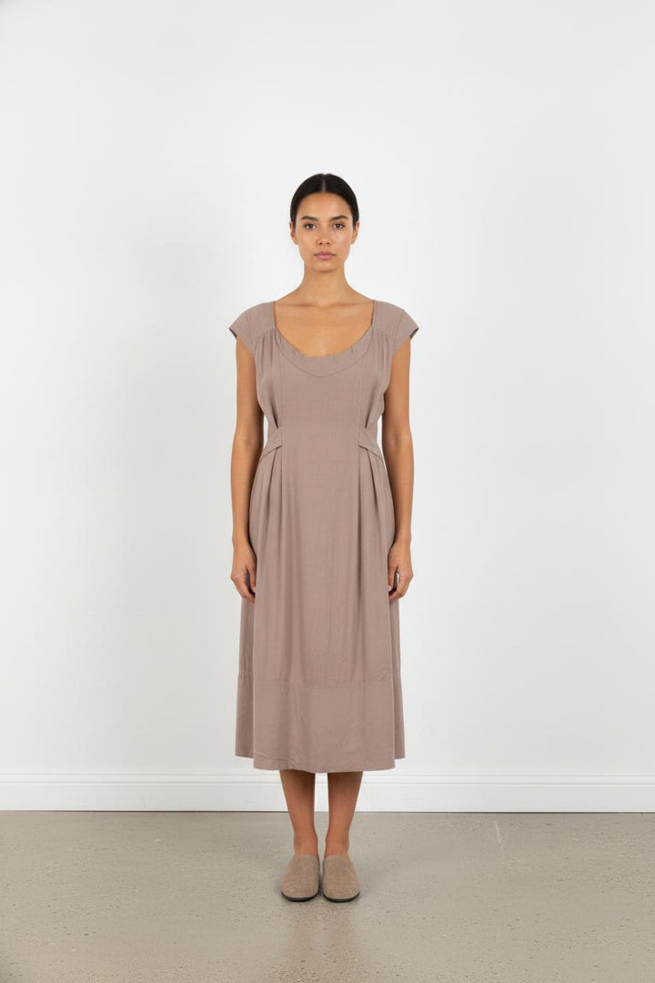 Robe Midi Taupe - Taille S/36