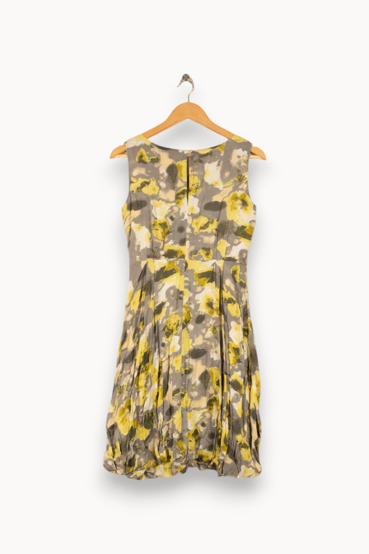 Robe Midi Jaune et Grise - Taille S/36 de la marque Derhy | PARAD48316 - Vendu par Paradigme - Image 4