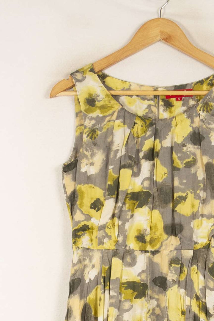 Robe Midi Jaune et Grise - Taille S/36 de la marque Derhy | PARAD48316 - Vendu par Paradigme - Image 3