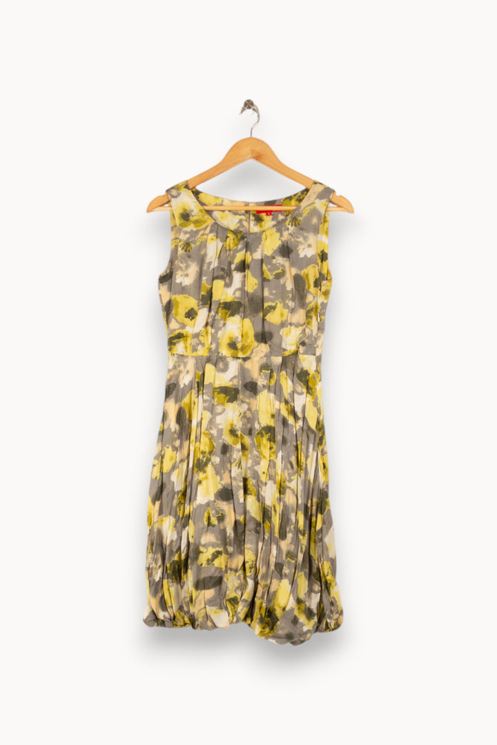 Robe Midi Jaune et Grise - Taille S/36 de la marque Derhy | PARAD48316 - Vendu par Paradigme - Image 2