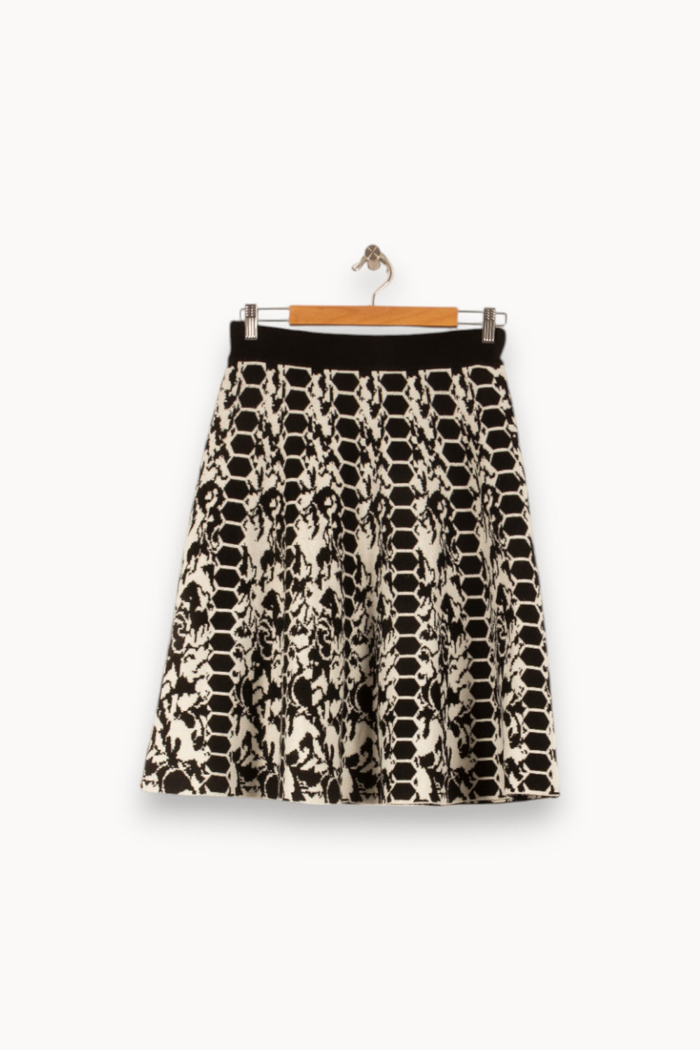 Jupe Évasée Noire et Blanche - Taille S/36 de la marque Derhy | PARAD48318 - Vendu par Paradigme - Image 2