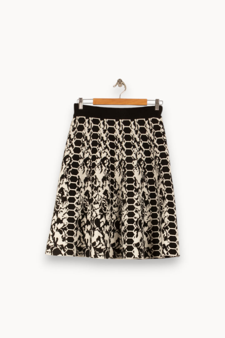 Jupe Évasée Noire et Blanche - Taille S/36 de la marque Derhy | PARAD48318 - Vendu par Paradigme - Image 2