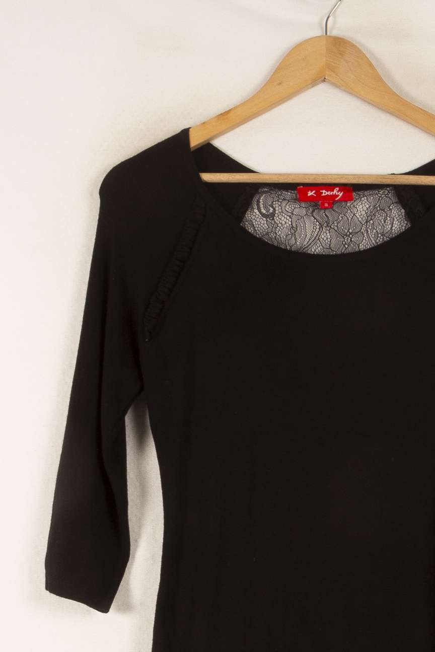 Robe Noire - Taille S/36 de la marque Derhy | PARAD48319 - Vendu par Paradigme - Image 3