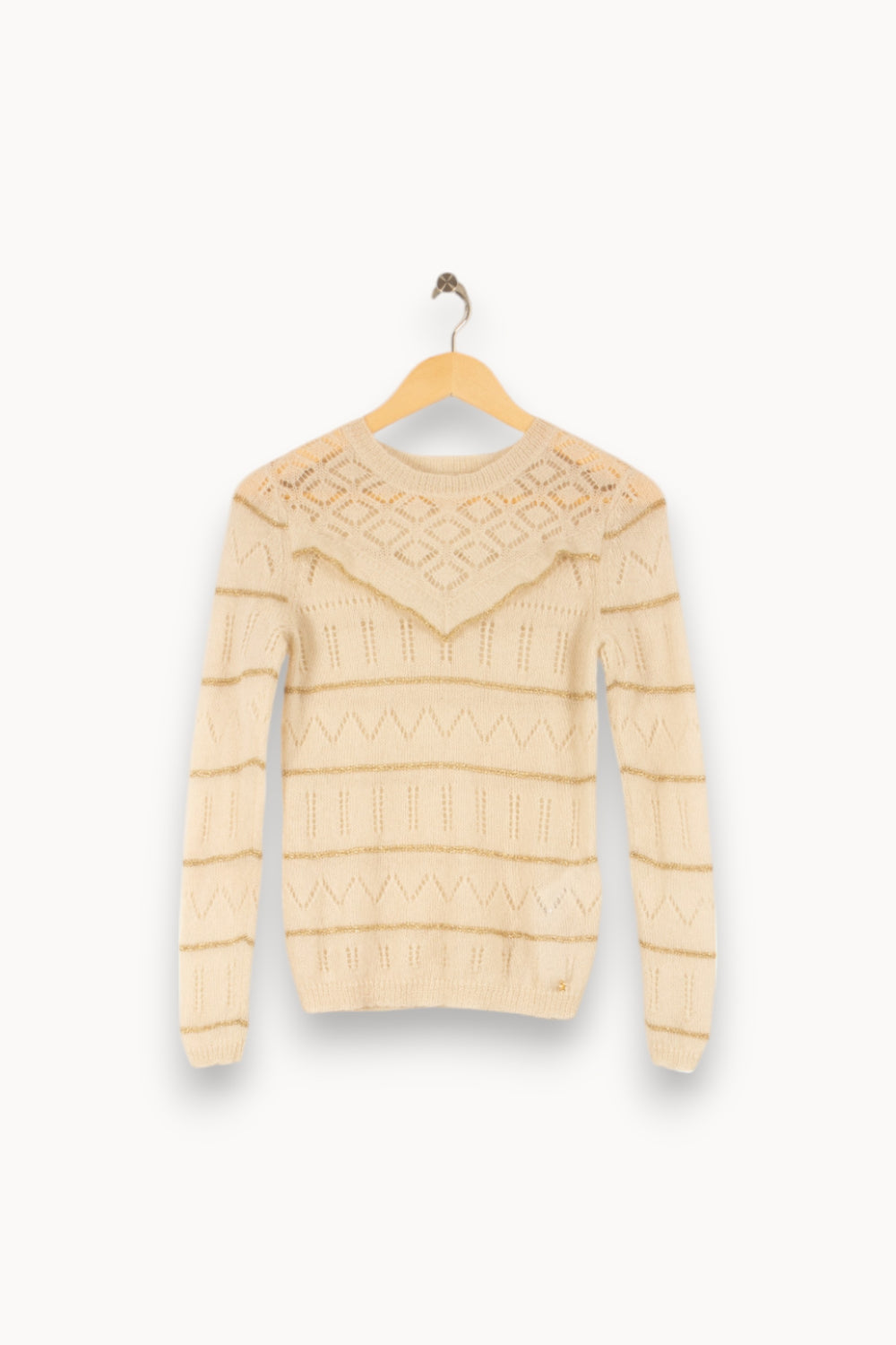 Pull Beige - Taille S/36 de la marque Des petits hauts | PARAD48320 - Vendu par Paradigme - Image 2