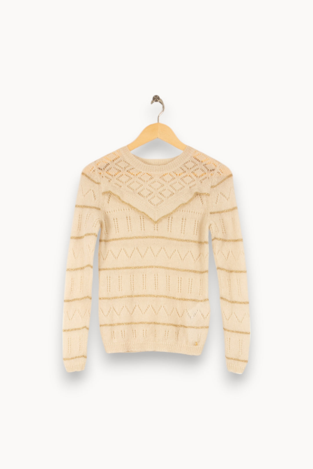 Pull Beige - Taille S/36 de la marque Des petits hauts | PARAD48320 - Vendu par Paradigme - Image 2