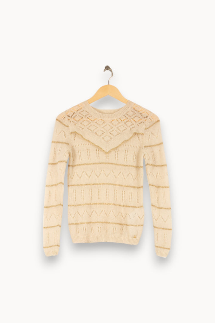 Pull Beige - Taille S/36 de la marque Des petits hauts | PARAD48320 - Vendu par Paradigme - Image 2