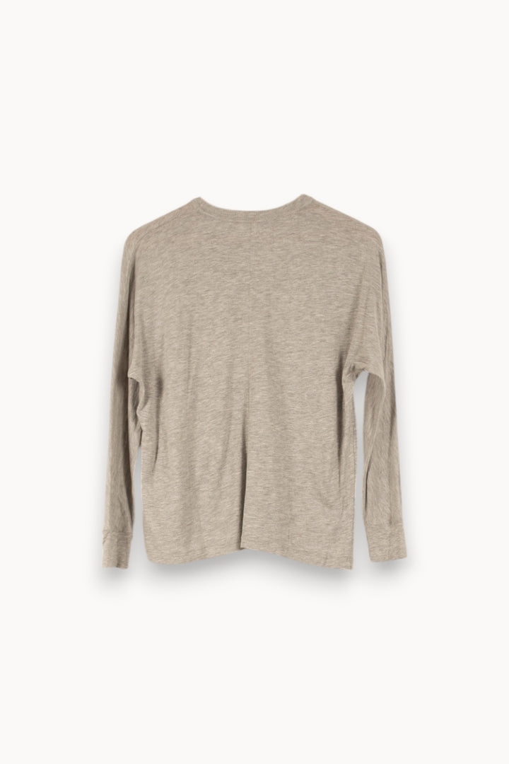 Tee-shirt Manches Longues Gris - Taille S/36 de la marque American Vintage | PARAD48322 - Vendu par Paradigme - Image 4