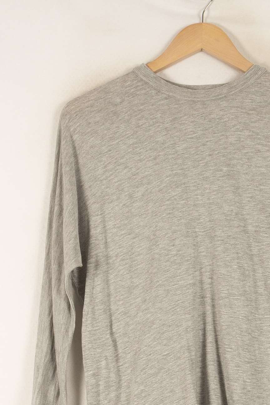 Tee-shirt Manches Longues Gris - Taille S/36 de la marque American Vintage | PARAD48322 - Vendu par Paradigme - Image 3