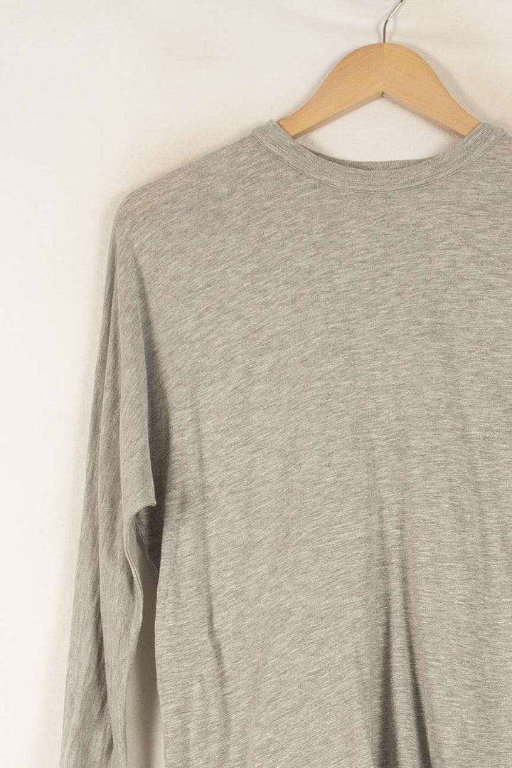 Tee-shirt Manches Longues Gris - Taille S/36 de la marque American Vintage | PARAD48322 - Vendu par Paradigme - Image 3
