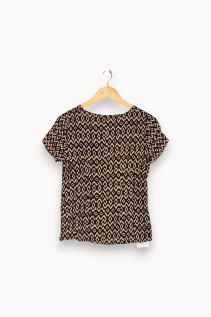 Blouse Noire et Beige - Taille S/36 de la marque La Fée Maraboutée | PARAD48332 - Vendu par Paradigme - Image 4